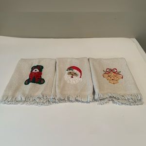 Vintage Cannon Christmas Holiday Hand Towels‎